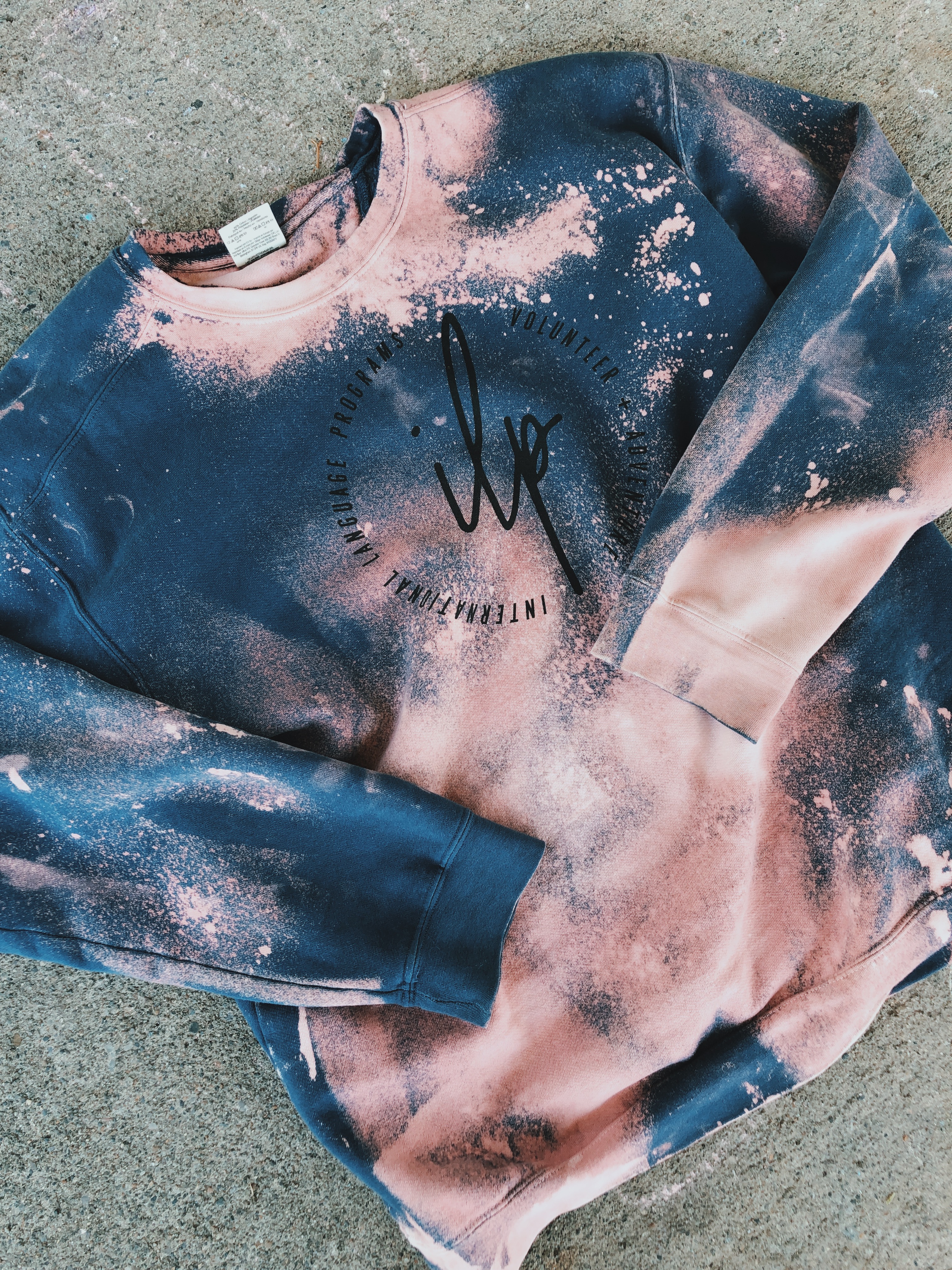 Bleached light blue discount sweatshirt