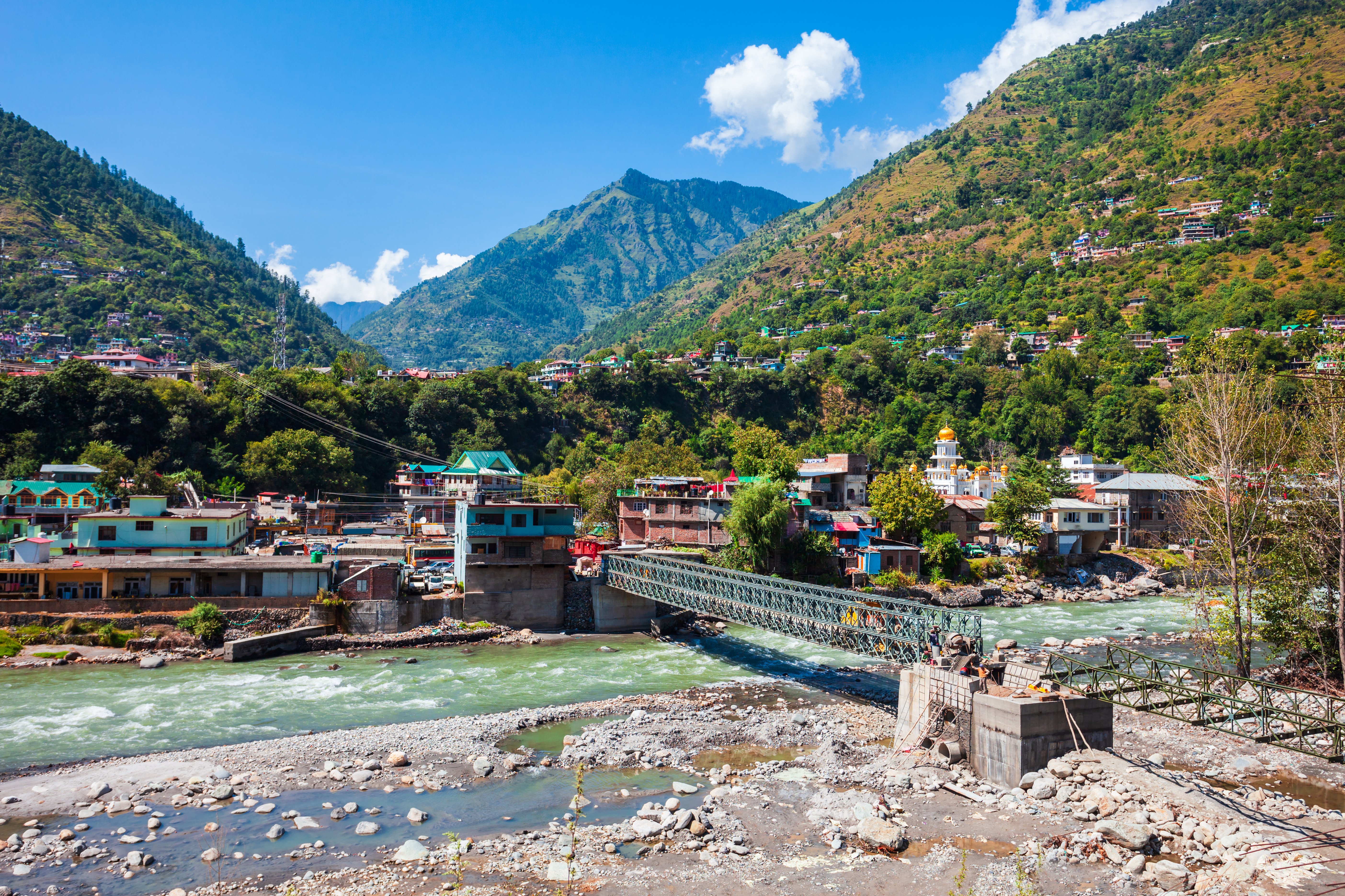 Beas river near Kullu town AdobeStock_510307140